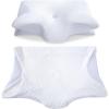 imageHOMCA Memory Foam Cervical Pillow Cover  Hypoallergenic Contour Orthopedic Pillow Case 1Pack White Suitable for Pillow Model PL02White