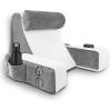 imageReading Pillow for Bed  Back Pillow for Bed Sitting Up with Arms Rest Full Support Back Rest Pillow for Adult Bed Rest Pillow for ReadingWatching TVRestingGaming GreyWhite Standard