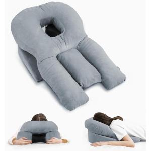 imageFace Down Pillow After Eye Surgery  Home Massage Pillow Face Down for Bed Stomach Sleeping Pillow BBL Pillow After Surgery with CertiPURUS Certified Shredded Memory Foam