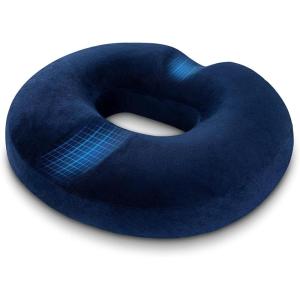 imageHOMCA Donut Pillow for Tailbone Pain Hemorrhoid Pillows for Sitting After Surgery Memory Foam Coccyx Cushion for Postpartum Pregnancy Car Seat Office Chair Cushion for Pressure ReliefBlue
