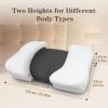 imageHOMCA Beauty Pillow for Back Sleeper Memory Foam Back Sleeping Cervical Neck Pillow Reduces Pressure on Skin Wrinkle Prevention Ergonomic Design for Neck and Shoulder Pain ReliefBlack