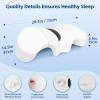 imageHOMCA Memory Foam Couple Pillow for Cuddling with Arm Hole for Pressure Relief Ergonomic Neck Support Side Sleeper Pillow with Breathable Washable CoverBlack