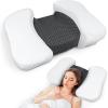 imageHOMCA Beauty Pillow for Back Sleeper Memory Foam Back Sleeping Cervical Neck Pillow Reduces Pressure on Skin Wrinkle Prevention Ergonomic Design for Neck and Shoulder Pain ReliefBlack