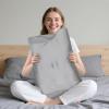 imageSatin Pillow Cases for HOMCA Cervical Pillow  Contoured Ergonomic Satin Pillowcase with Zipper Grey Soft ampamp Smooth Fabric for Hair ampamp Skin CareDark Gray