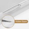 imageSatin Pillow Cases for HOMCA Cervical Pillow  Contoured Ergonomic Satin Pillowcase with Zipper Grey Soft ampamp Smooth Fabric for Hair ampamp Skin CareGray