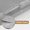 imageSatin Pillow Cases for HOMCA Cervical Pillow  Contoured Ergonomic Satin Pillowcase with Zipper Grey Soft ampamp Smooth Fabric for Hair ampamp Skin CareDark Gray